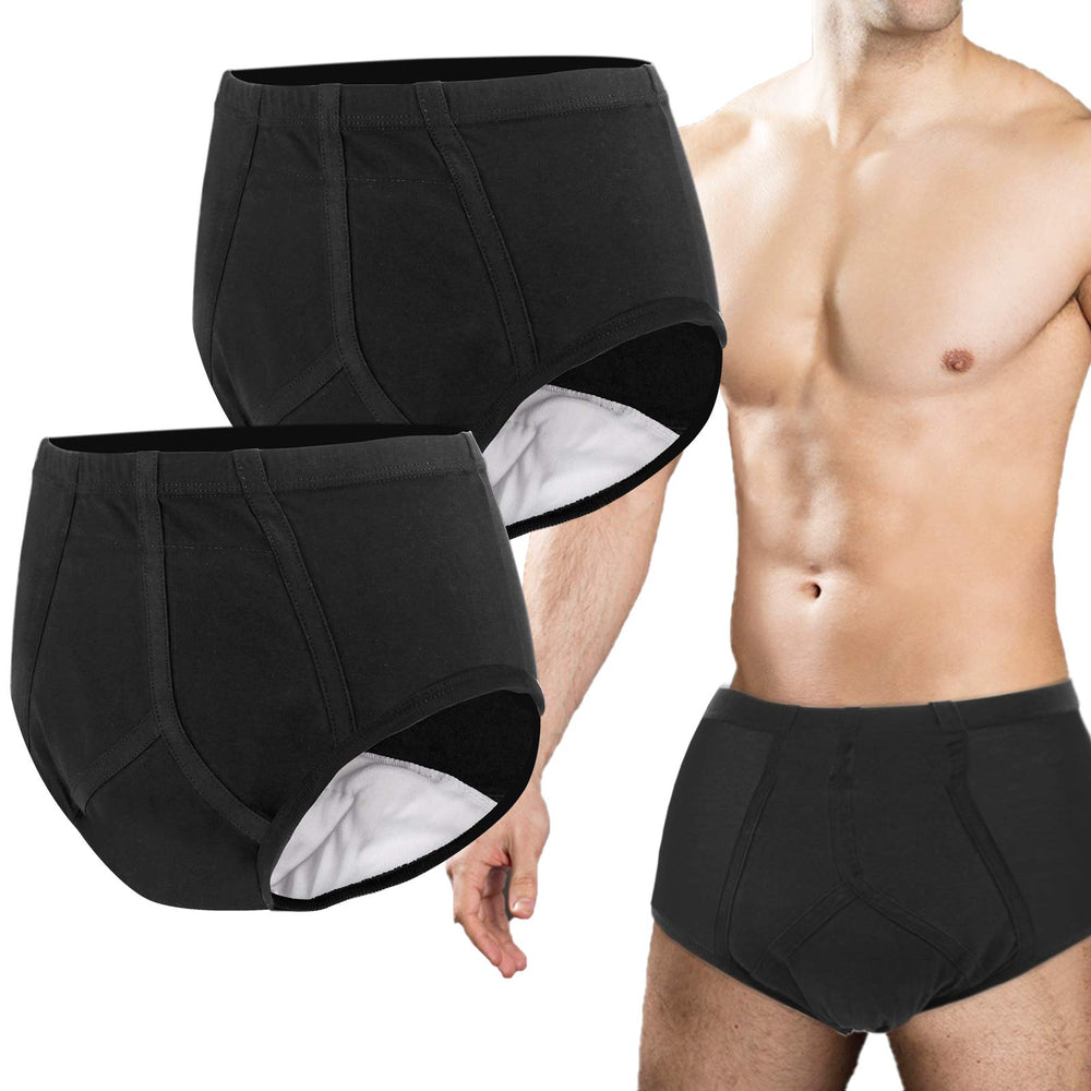 PADRAM men's incontinence underwear front view demonstrates discreet daily wear.