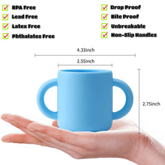 Paeyaer easy grip handles help babies hold the cup securely