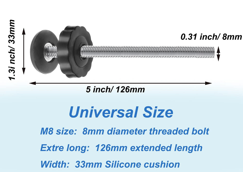 PAFOWO extra long spindle rod 12cm for wider openings, black