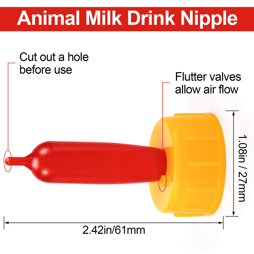 PAGOW nipple for goats soft-tip closeup highlights a gentle silicone tip for comfortable feeding.