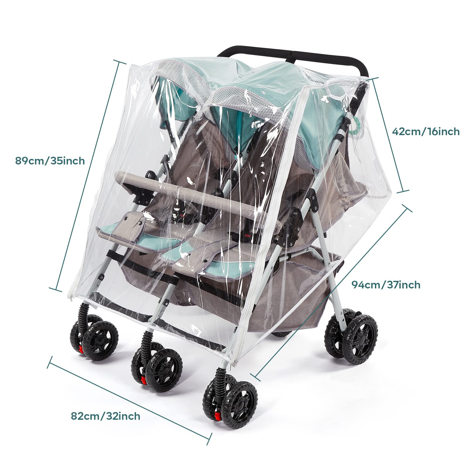 PAHTTO rain cover vent holes promote airflow for baby comfort