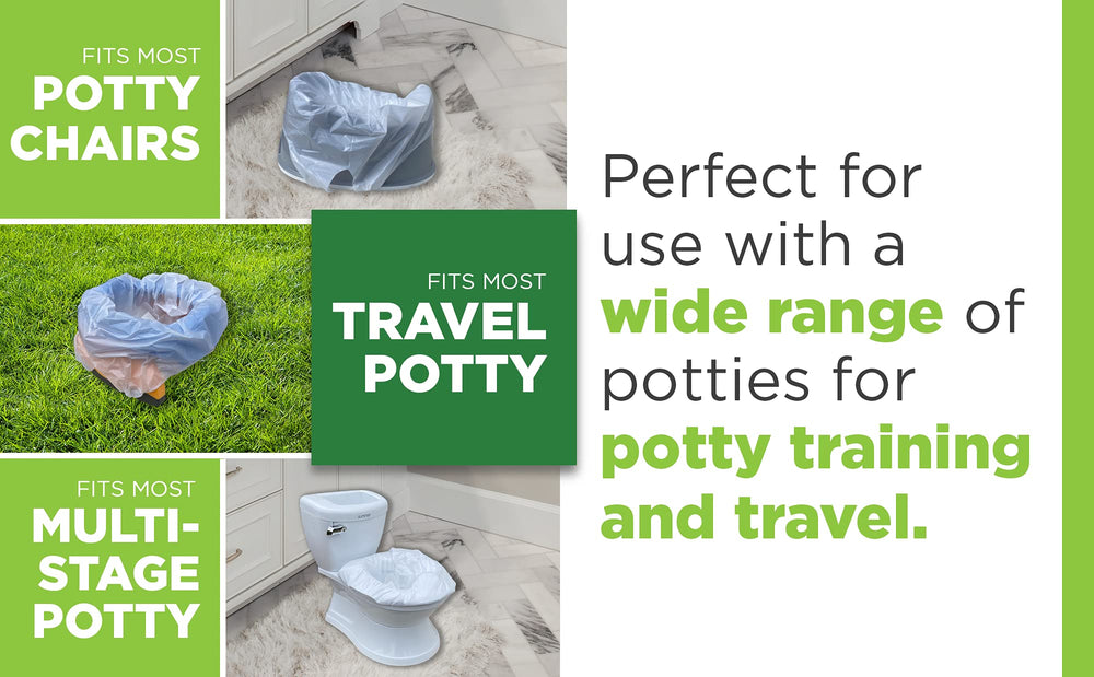 Pail Buddies travel potty liners fit most travel potties.