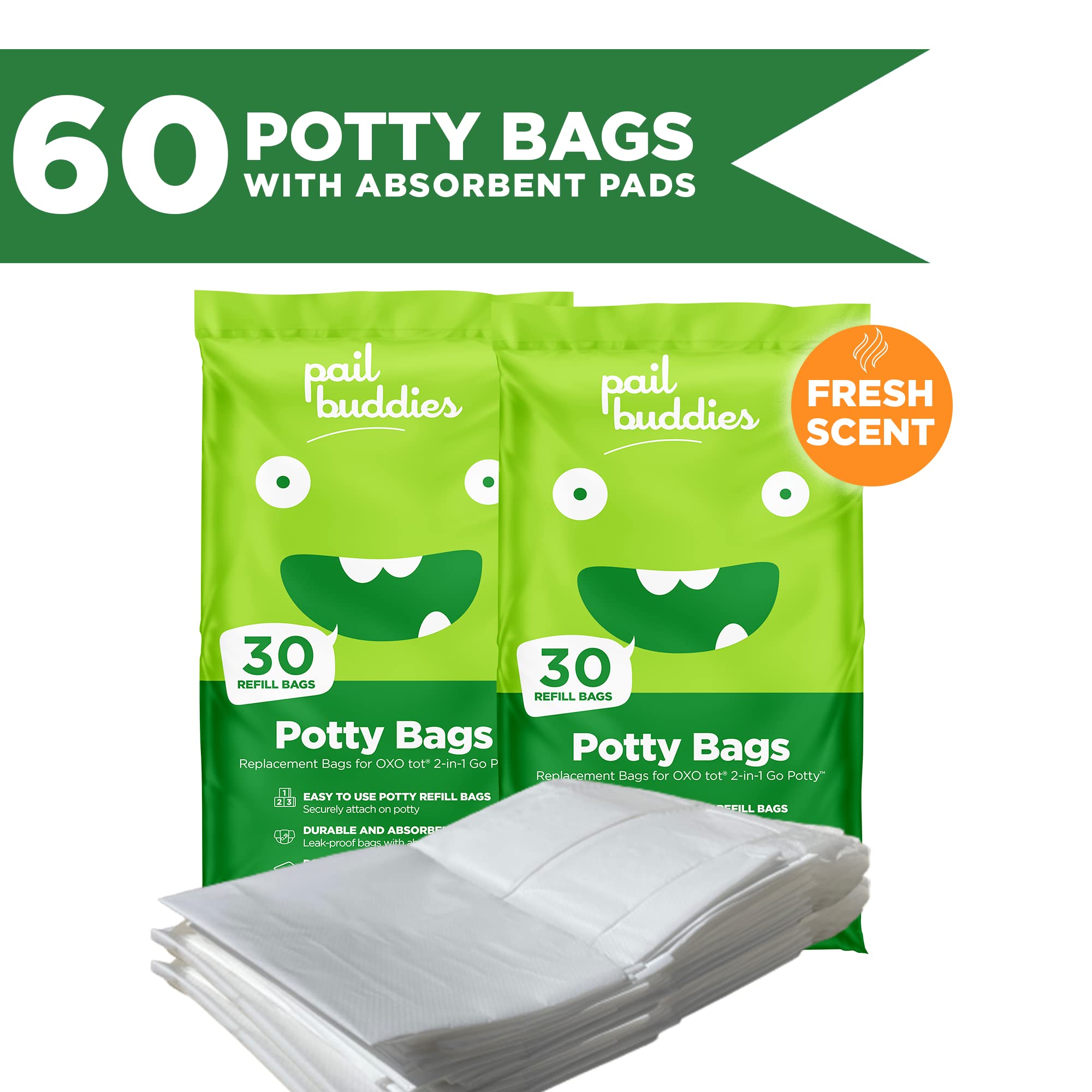 Pail Buddies leak-proof liner close-up highlights absorbent pad.