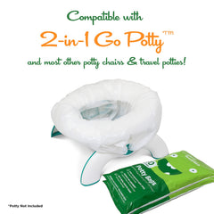 Pail Buddies lightly scented with powder fragrance for fresher potty time.