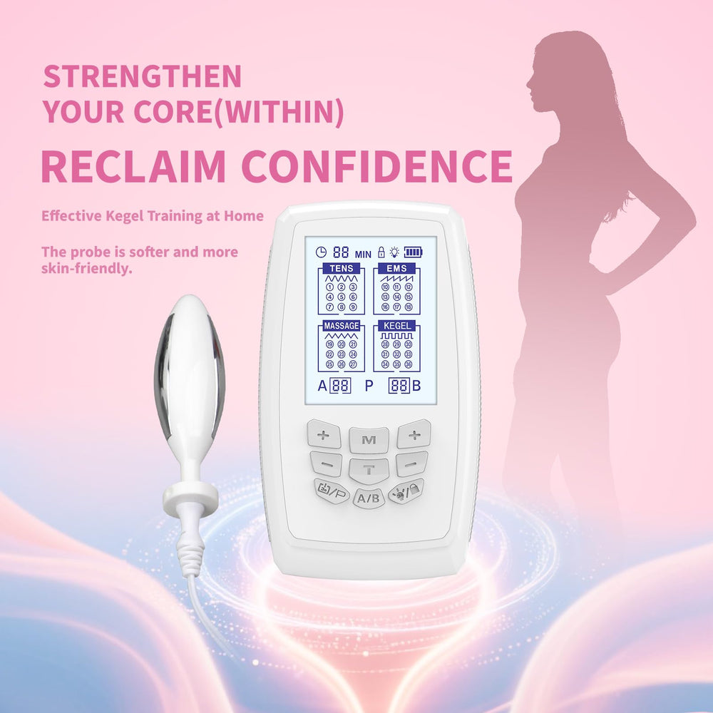 PAIM NRE Kegel Trainer includes multilingual guide for beginners.