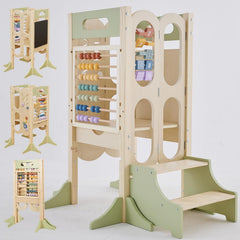 Paisure foldable toddler tower folding design saves space and simplifies setup.