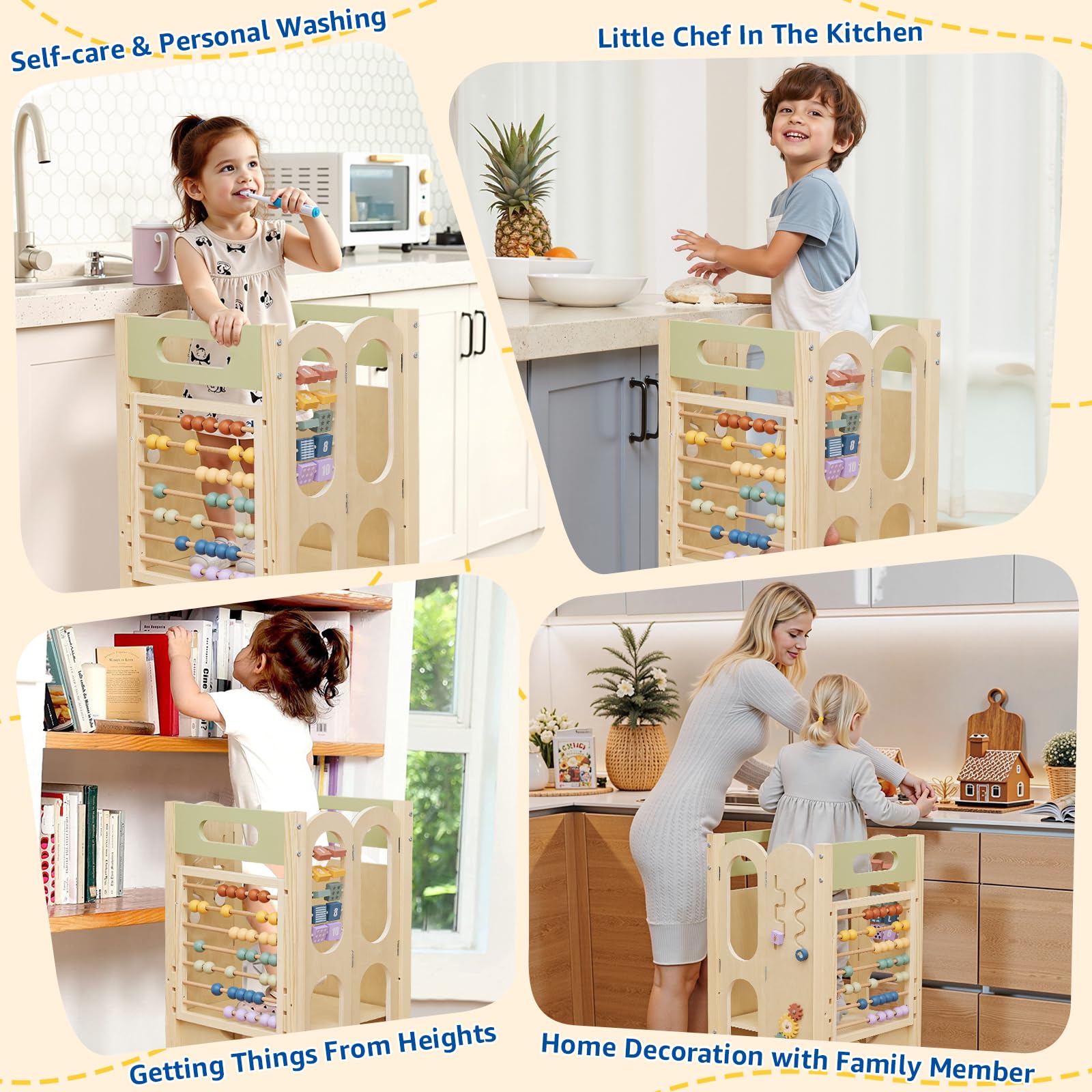 Paisure space-saving foldable design fits against wall when not in use.