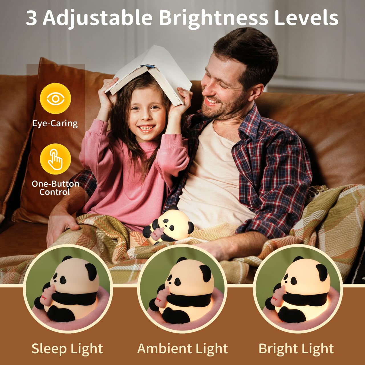 Pak Panda Night Light uses BPA-free silicone for a safe soft night glow