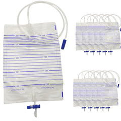 PakCan urinary drainage bag 2000mL with sterile design for safe home or hospital use.