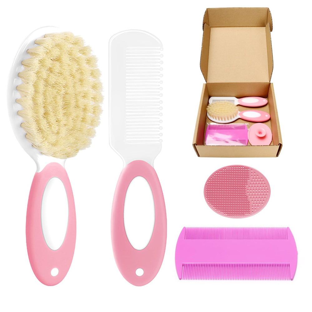 Pakenyesha baby brush-comb set 4-in-1 for gentle newborn grooming