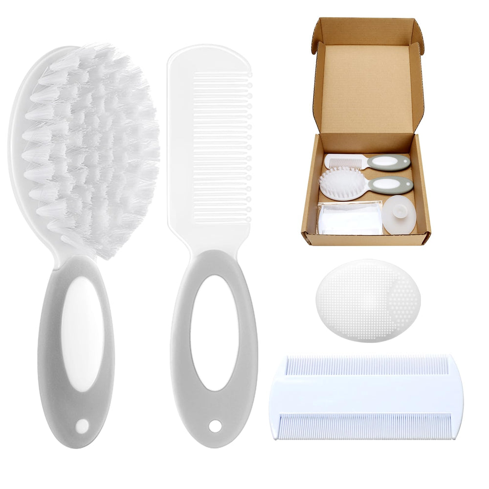PAKENYESHA baby hair brush with soft bristles for gentle scalp care.