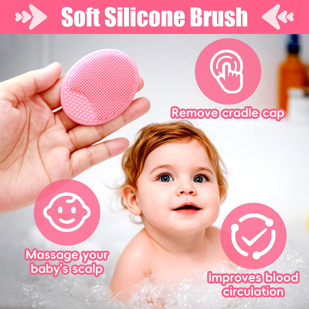 PAKENYESHA sponge brush for thorough cradle cap cleansing and skin care