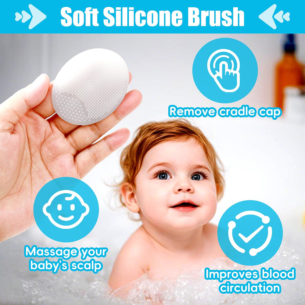 PAKENYESHA 5-in-1 set combining brushes and comb for newborn grooming