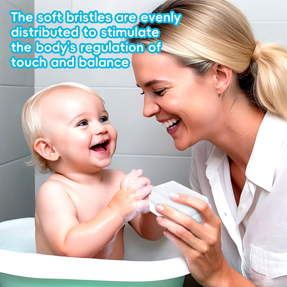 PAKENYESHA silicone cradle cap brushes providing gentle scalp massage