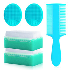 PAKENYESHA cradle-cap brush set with soft bristles for gentle scalp care.