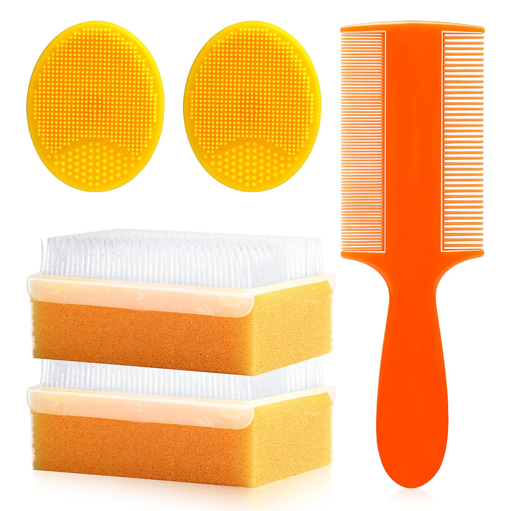 Pakenyesha cradle cap brush with soft bristles for gentle scalp cleansing.