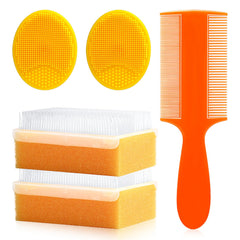 Pakenyesha cradle cap brush with soft bristles for gentle scalp cleansing.