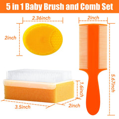 Pakenyesha cradle cap brush with sponge tip for thorough cleaning.