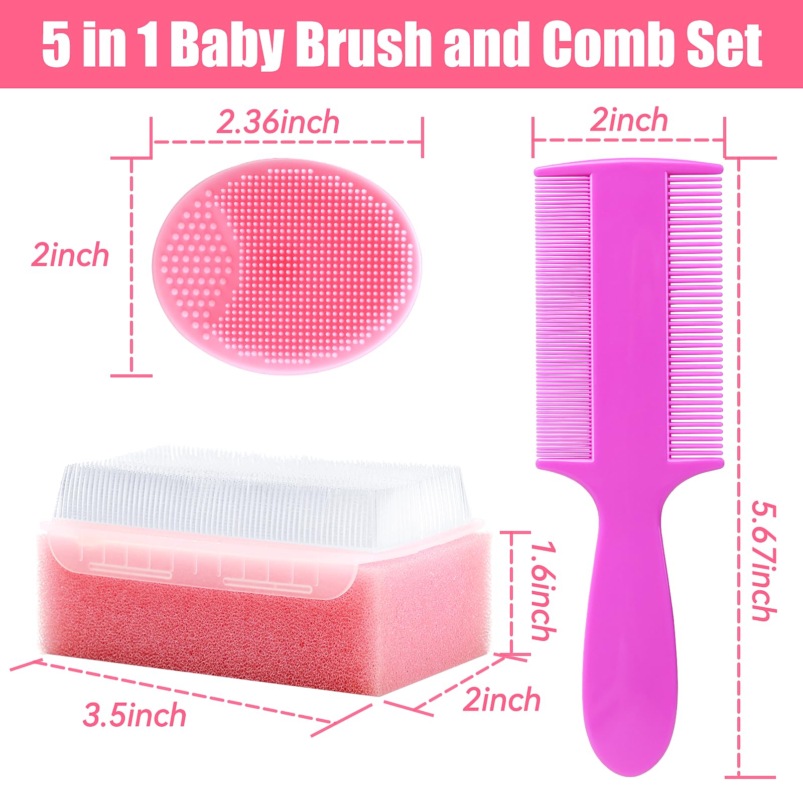 PAKENYESHA silicone cradle cap scrubber for scalp massage and gentle cleaning