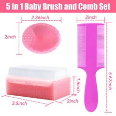 PAKENYESHA silicone cradle cap scrubber for scalp massage and gentle cleaning