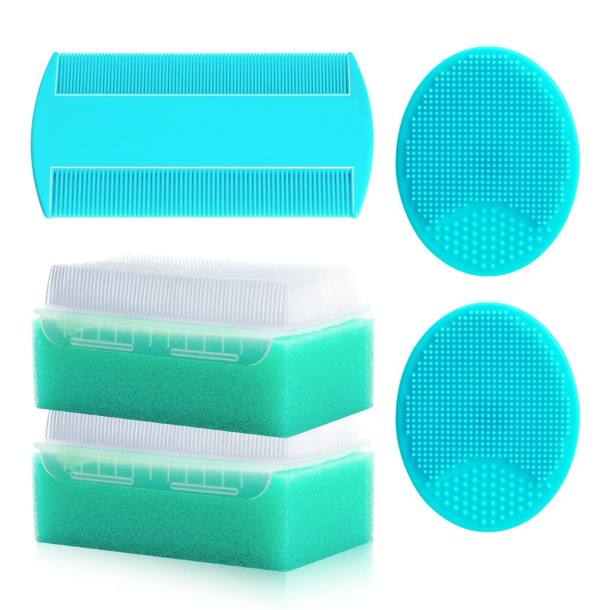 PAKENYESHA soft bristle brushes gently cleanse a newborn scalp during bath time