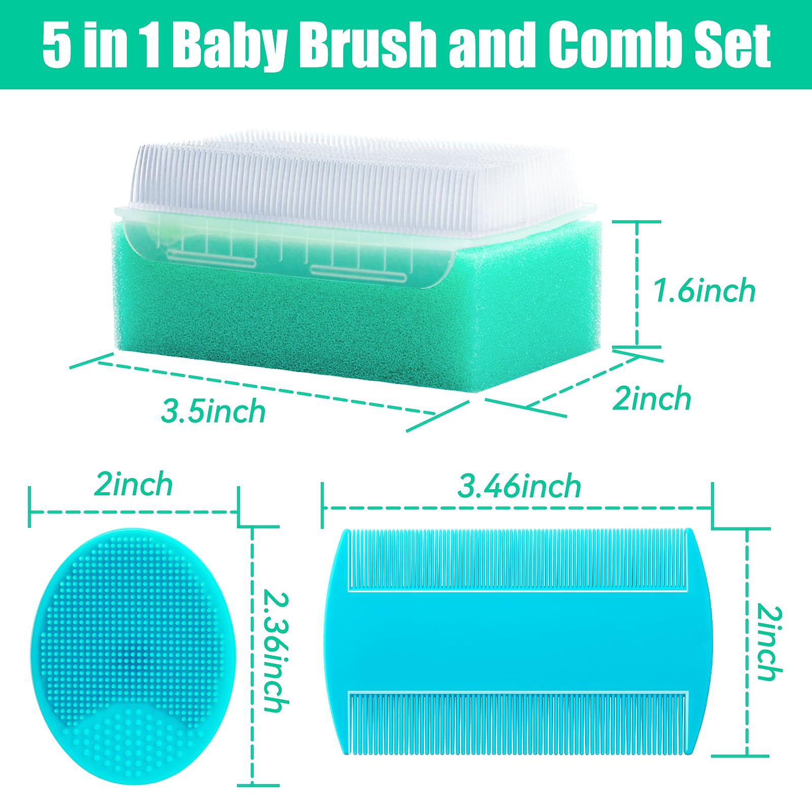 PAKENYESHA sponge brush provides thorough cleansing for baby baths
