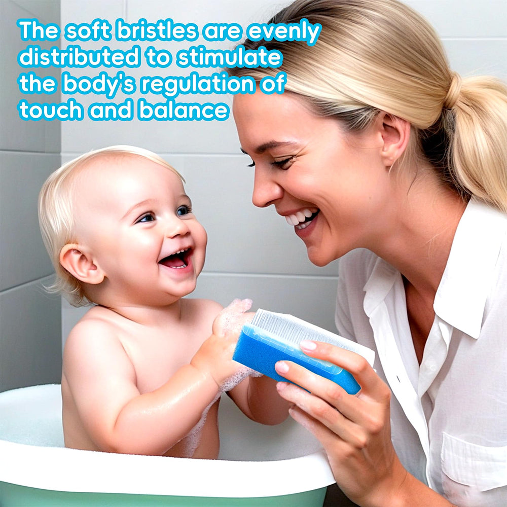 PAKENYESHA silicone cradle cap brush for gentle scalp massage.