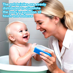 PAKENYESHA silicone cradle cap brush for gentle scalp massage.