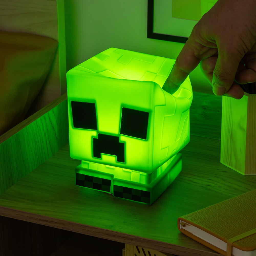 Paladone Creeper SquishyGlo touch control enables brightness adjustment.
