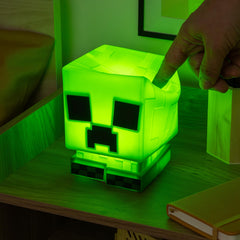 Paladone Creeper SquishyGlo touch control enables brightness adjustment.