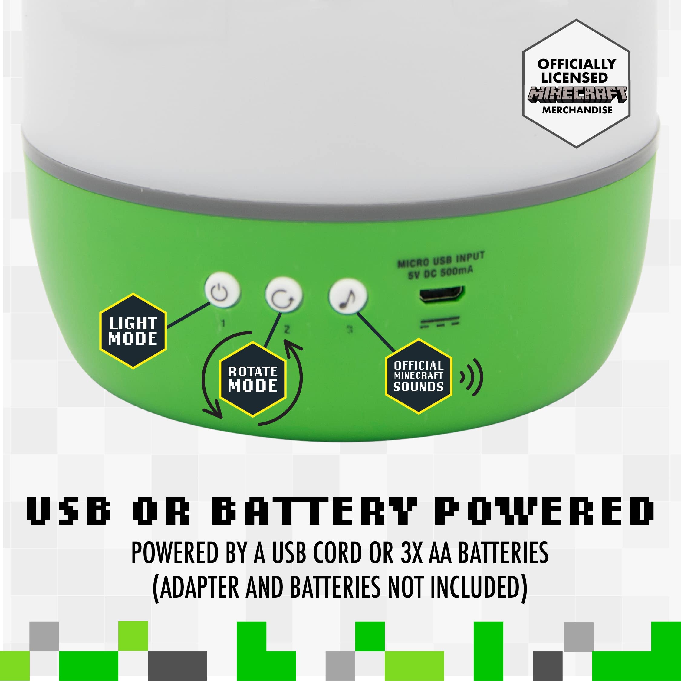Paladone officially licensed Minecraft merch adds playful ambience to bedrooms with subtle mood lighting.