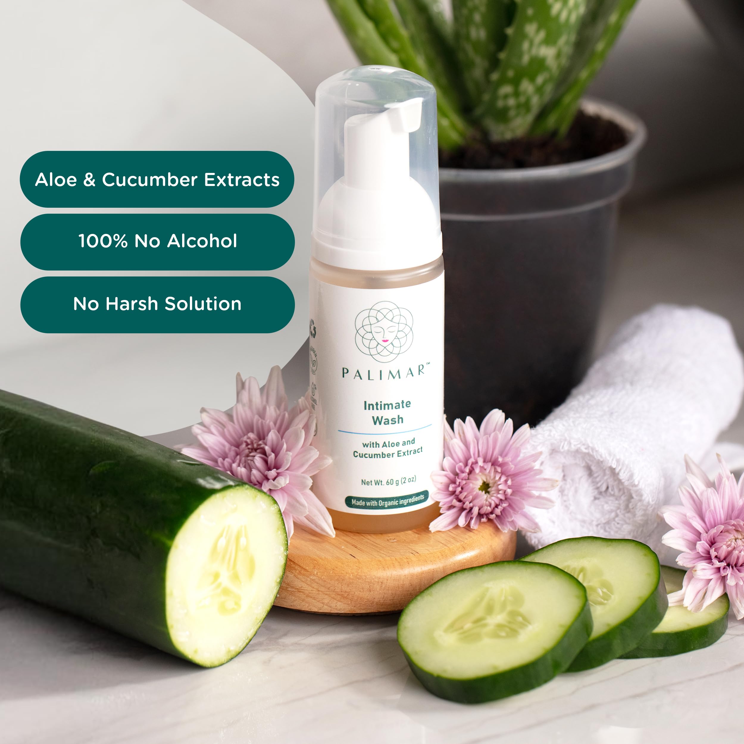USA-made, doctor-formulated PALIMAR Intimate Wash packaging