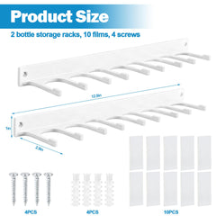 Palksky 2-piece bottle rack holds bottles and accessories in a compact setup.