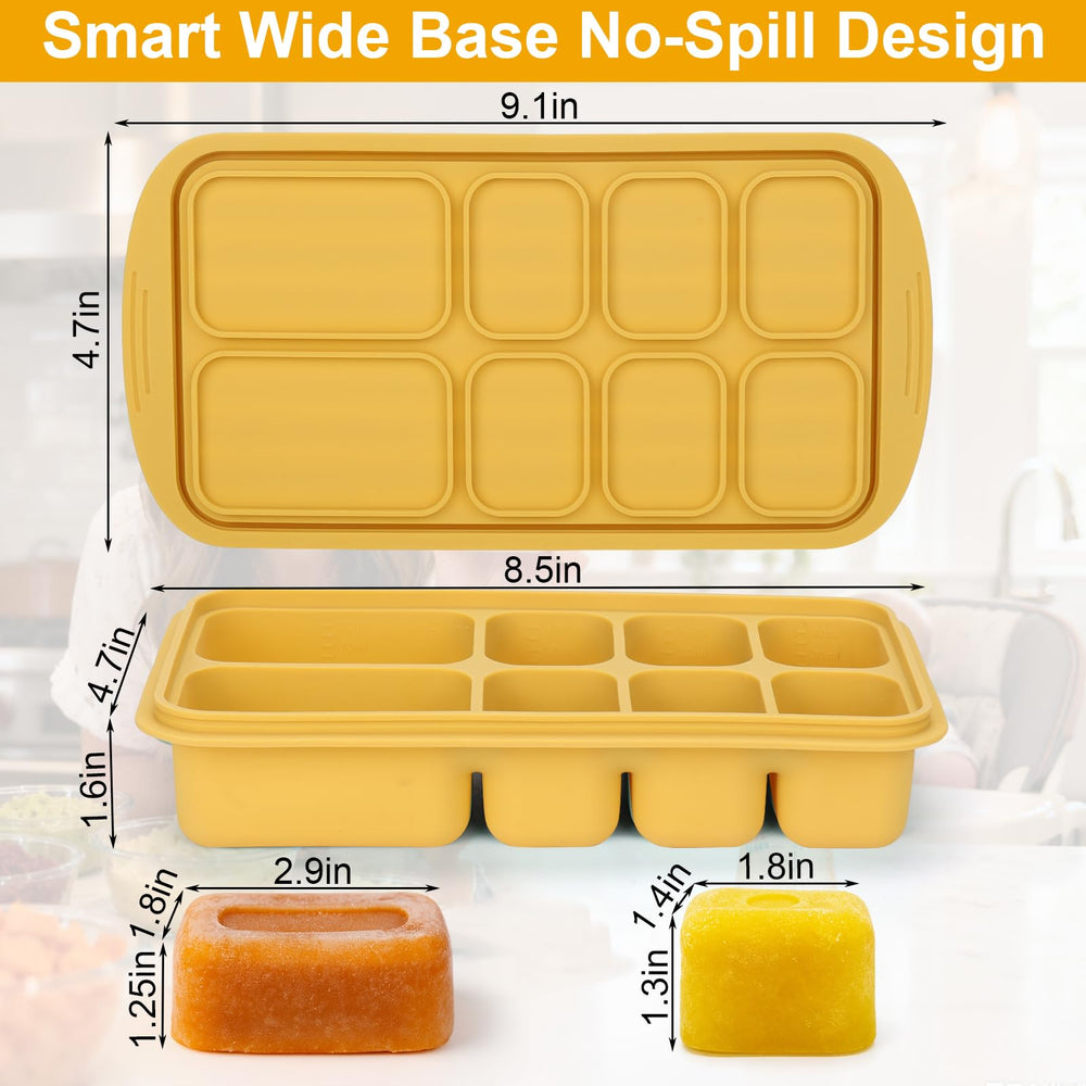 Palksky durable silicone freezer tray is reusable and freezer-safe