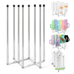 Palksky foldable bottle drying rack collapsed for compact kitchen storage.