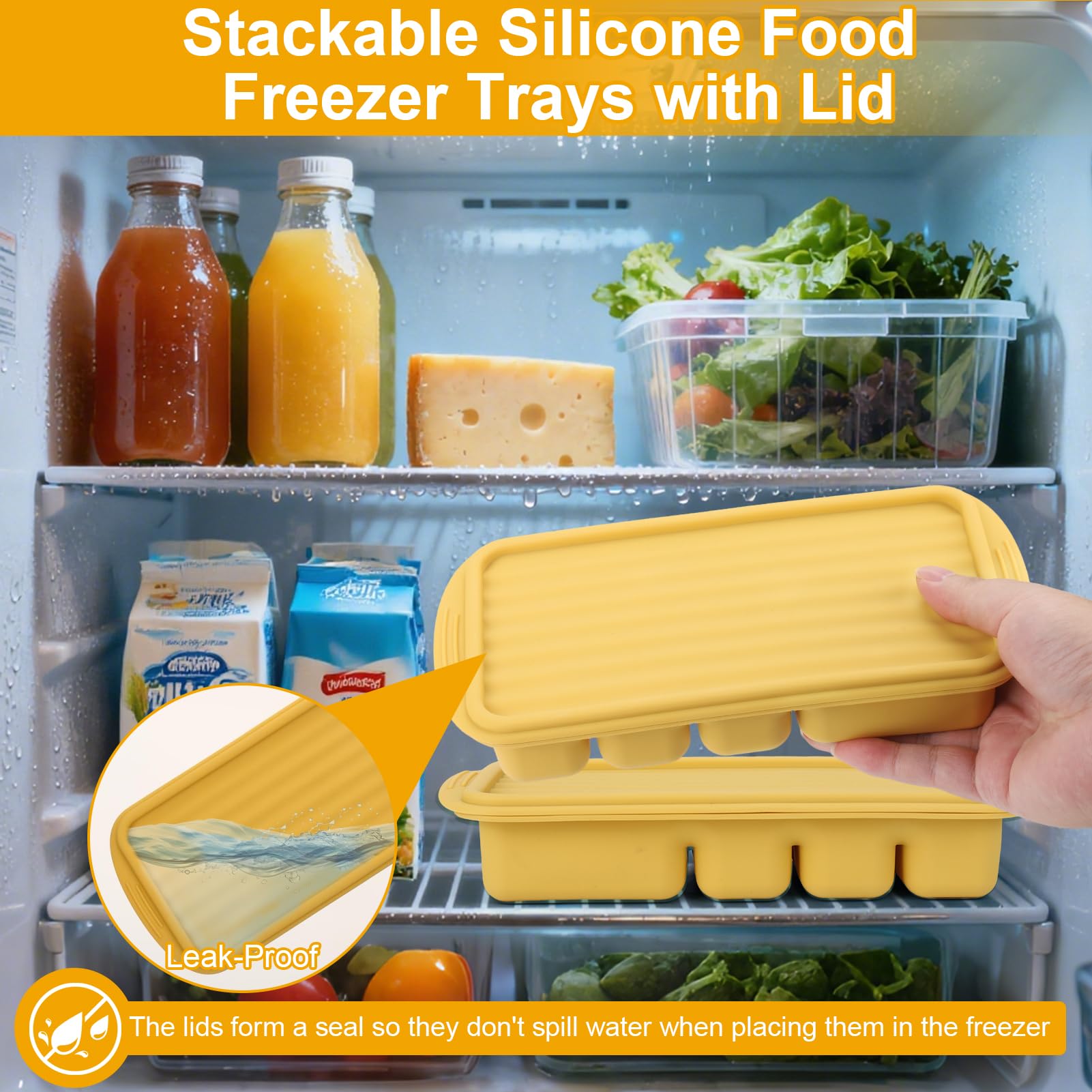 Palksky silicone freezer tray supports precise portioning with dual cavities