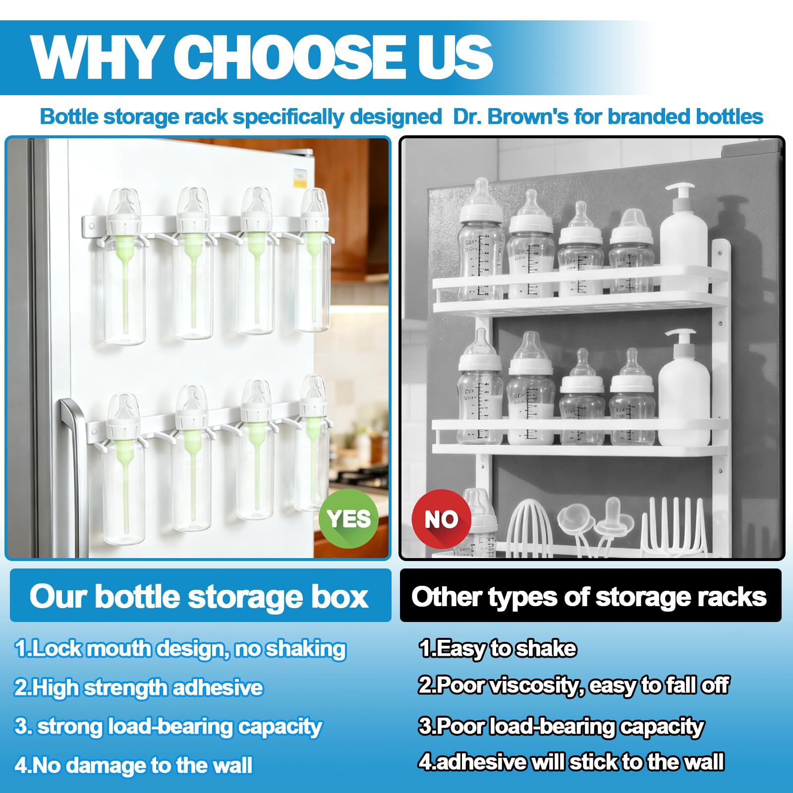 Palksky quick-grab design allows fast bottle access during night-time feedings.