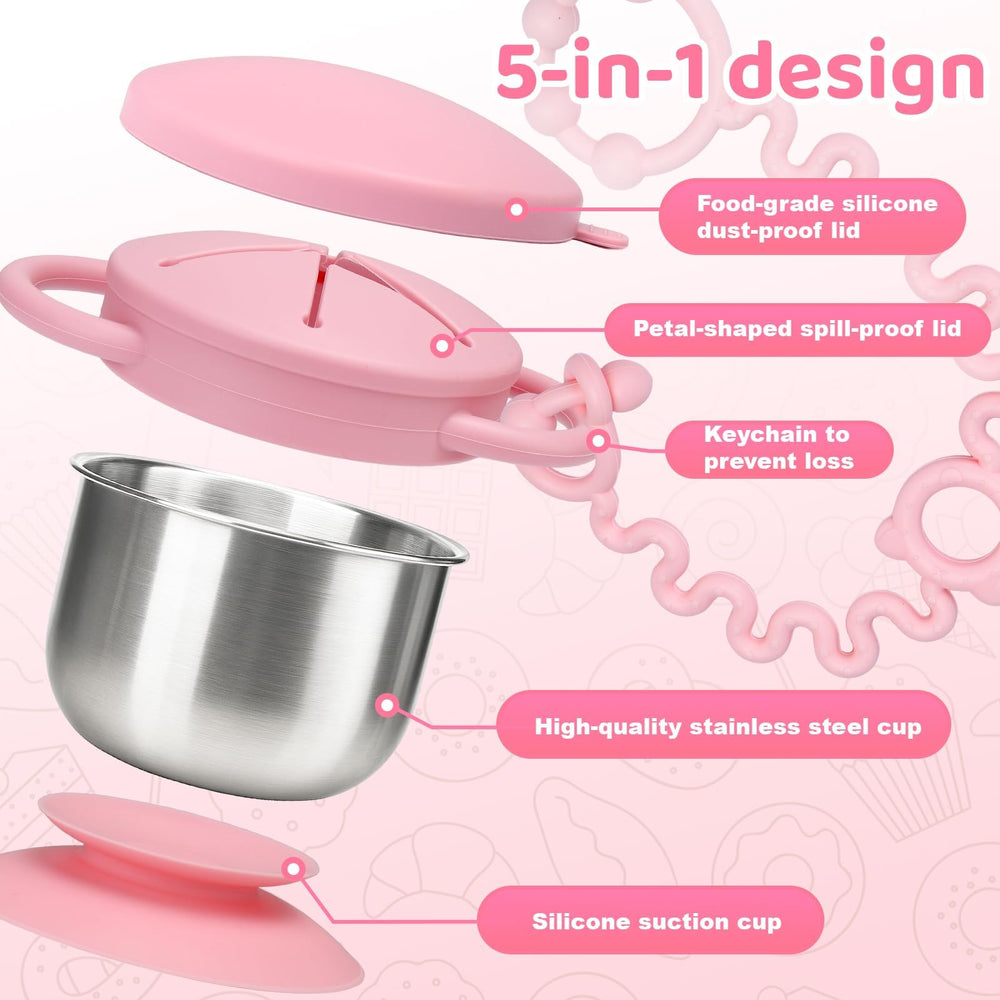 Palksky 360° swivel tether keeps the cup within reach during outings.