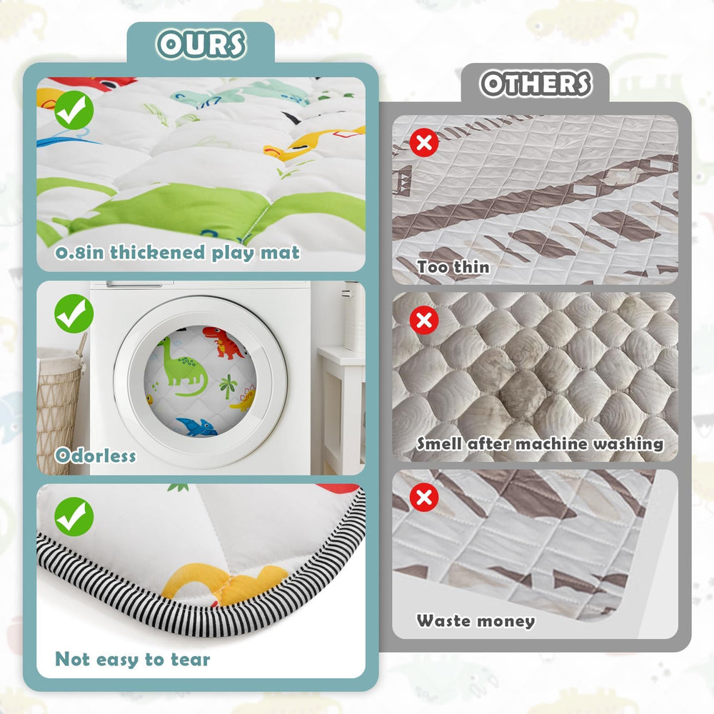 Palopalo machine-washable foam mat simplifies cleanup after spills.