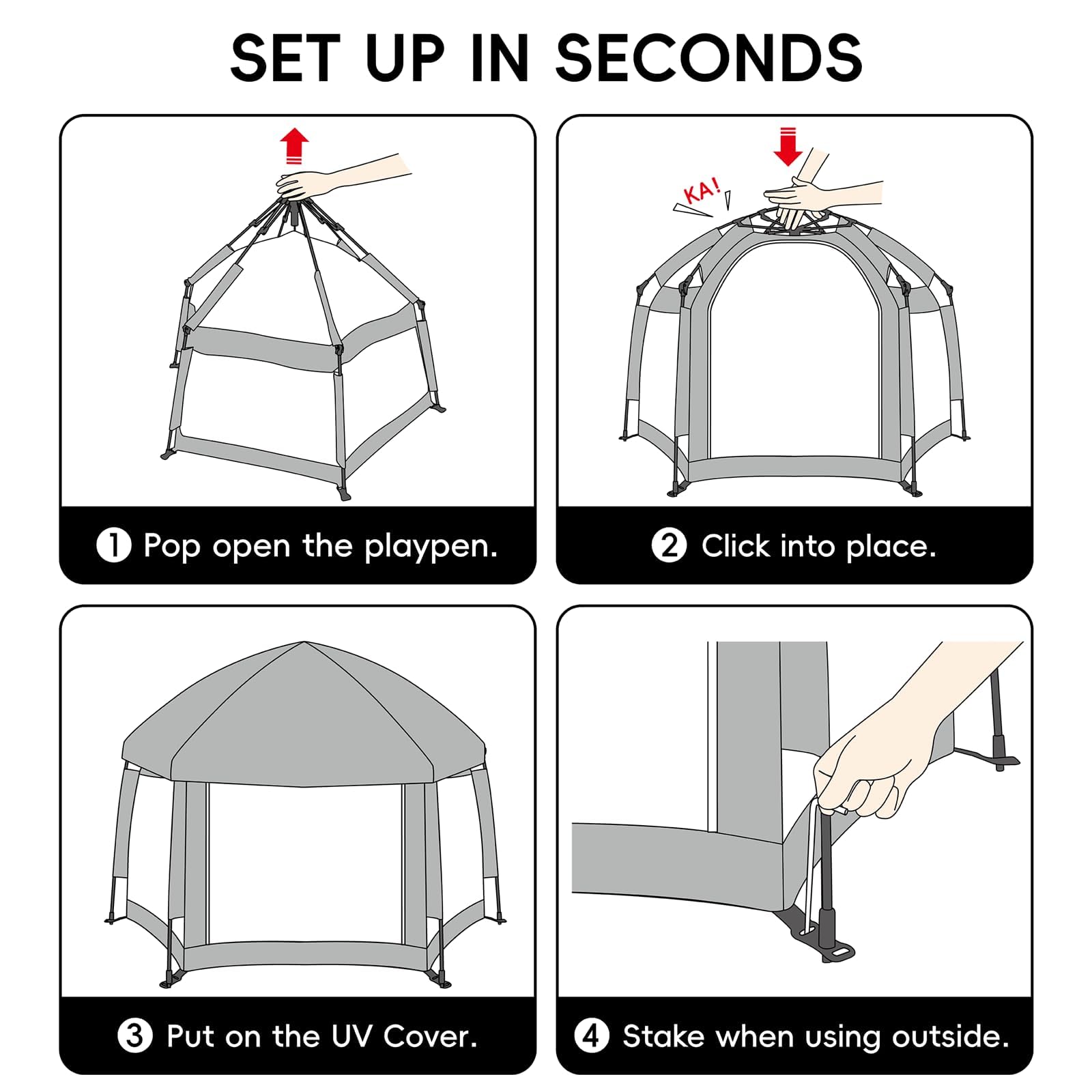 Palopalo pop up playpen offers lightweight portability for quick trips