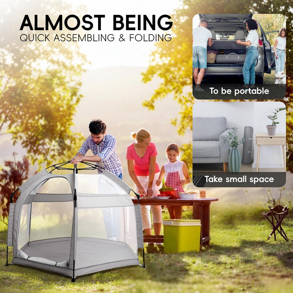 Palopalo Pop Up Playpen unfolds in seconds for instant setup on the go.