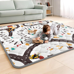 Palopalo soft play mat 50x50 inches offers a cushioned surface for safe crawling.