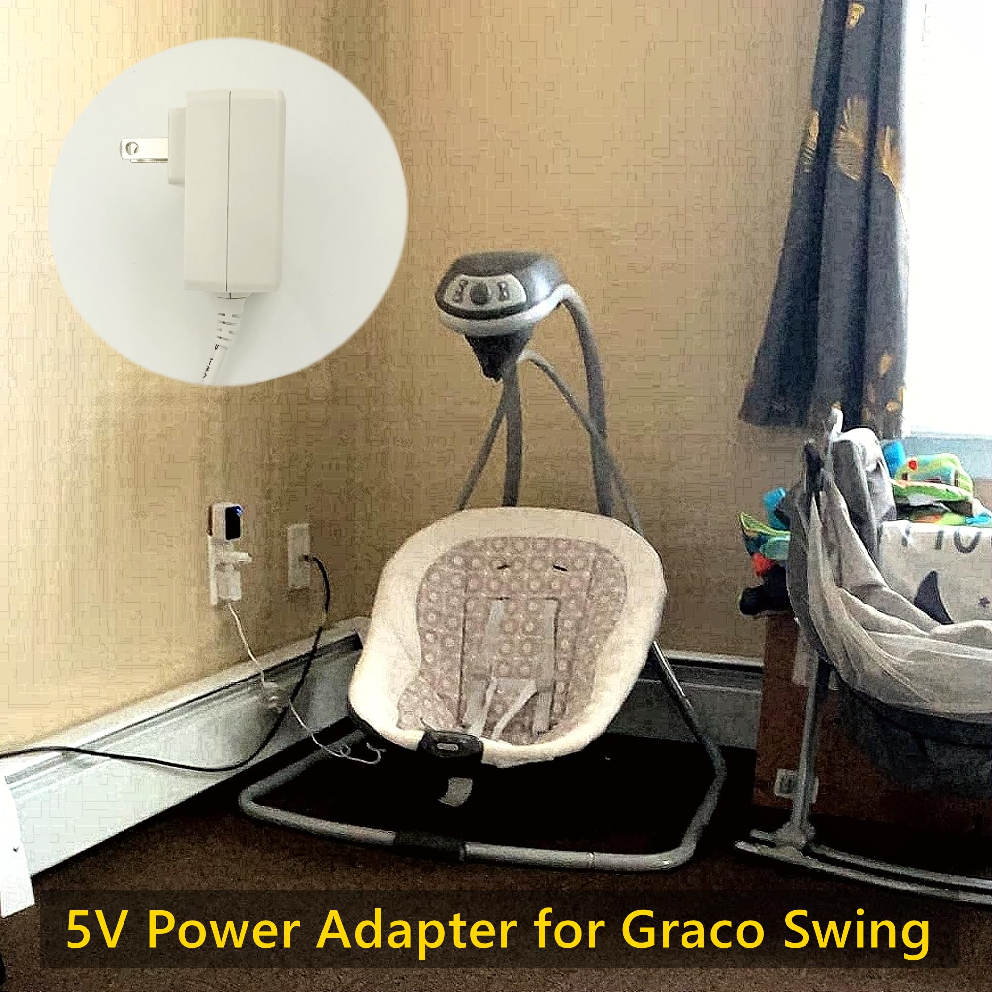Palrey 5V charger for Nova Baby Swing enables reliable power