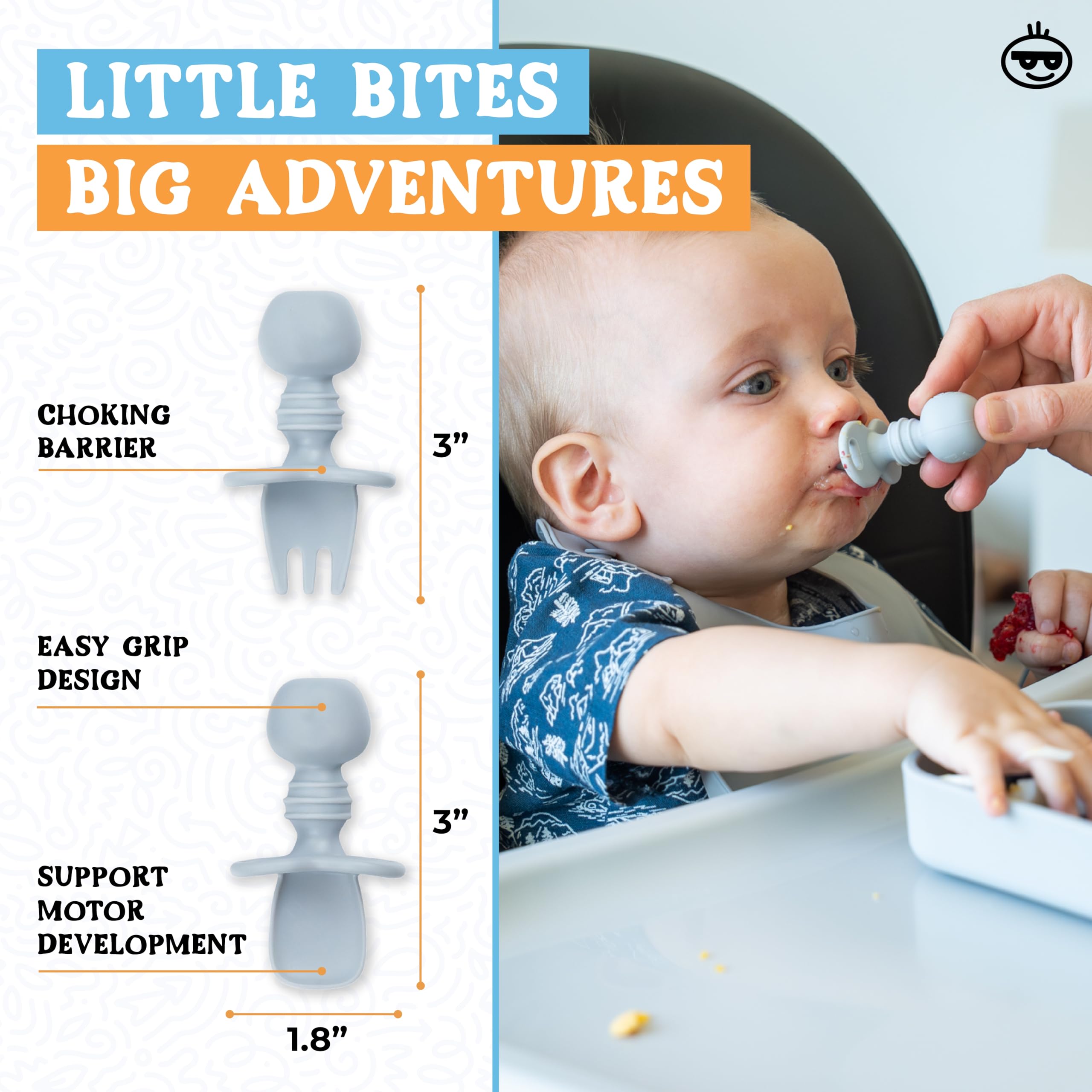 Palz & Pandy foldable silicone bib ready for travel