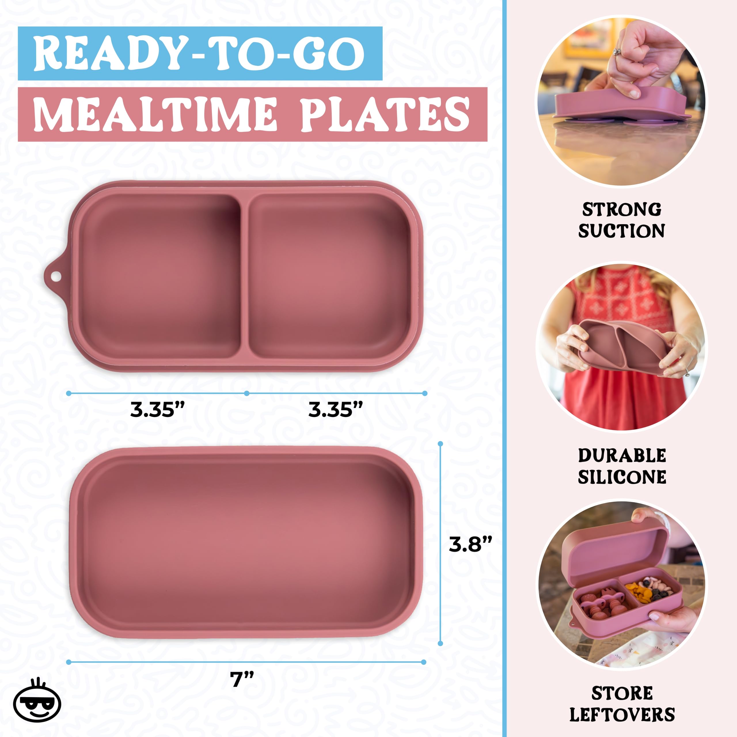 Palz and Pandy silicone baby fork for easy self-feeding away from home.