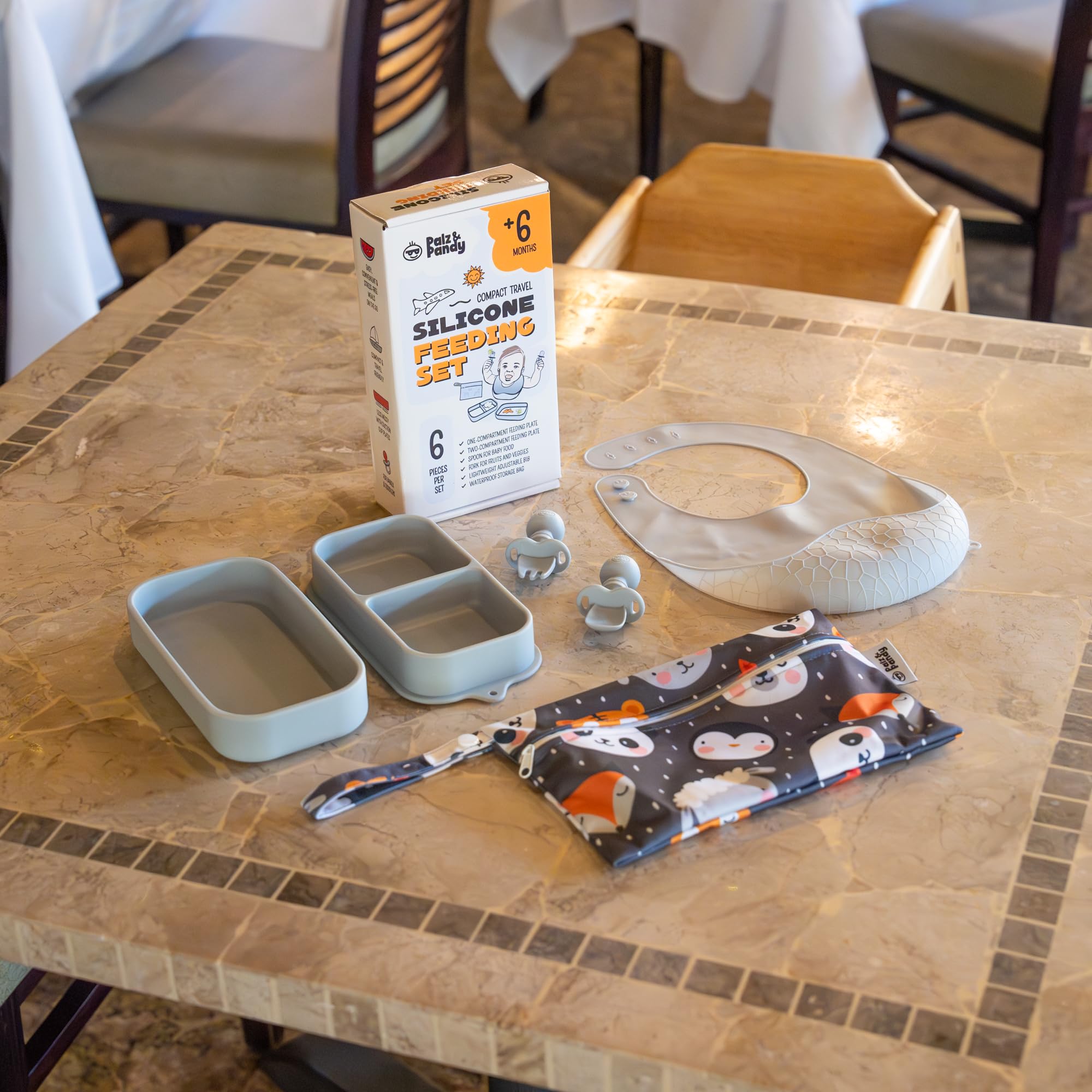 Palz & Pandy travel feeding set compact for bags