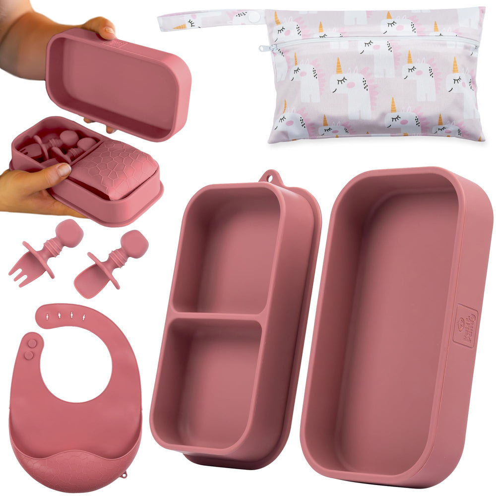 Palz and Pandy travel plate with suction keeps meals steady on the go.