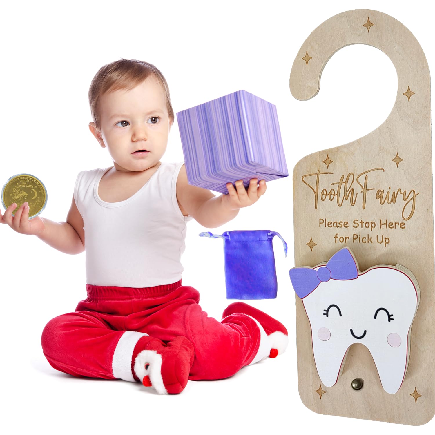 PAMBO purple finish enhances playful, memorable tooth fairy moments.