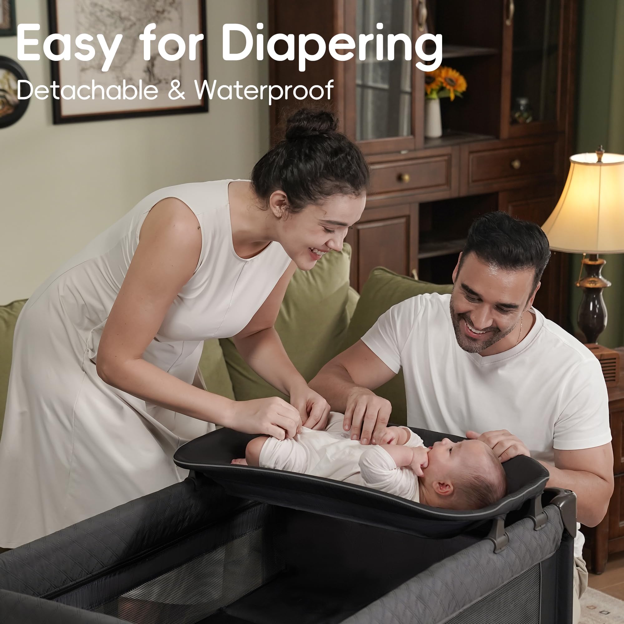 Pamo Babe 360-degree mesh offers full baby visibility and airflow.