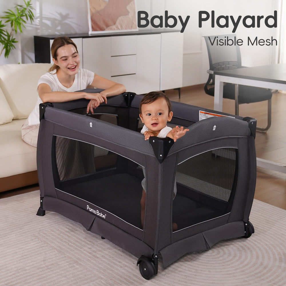 Pamo Babe comfy mattress support for naps and play.